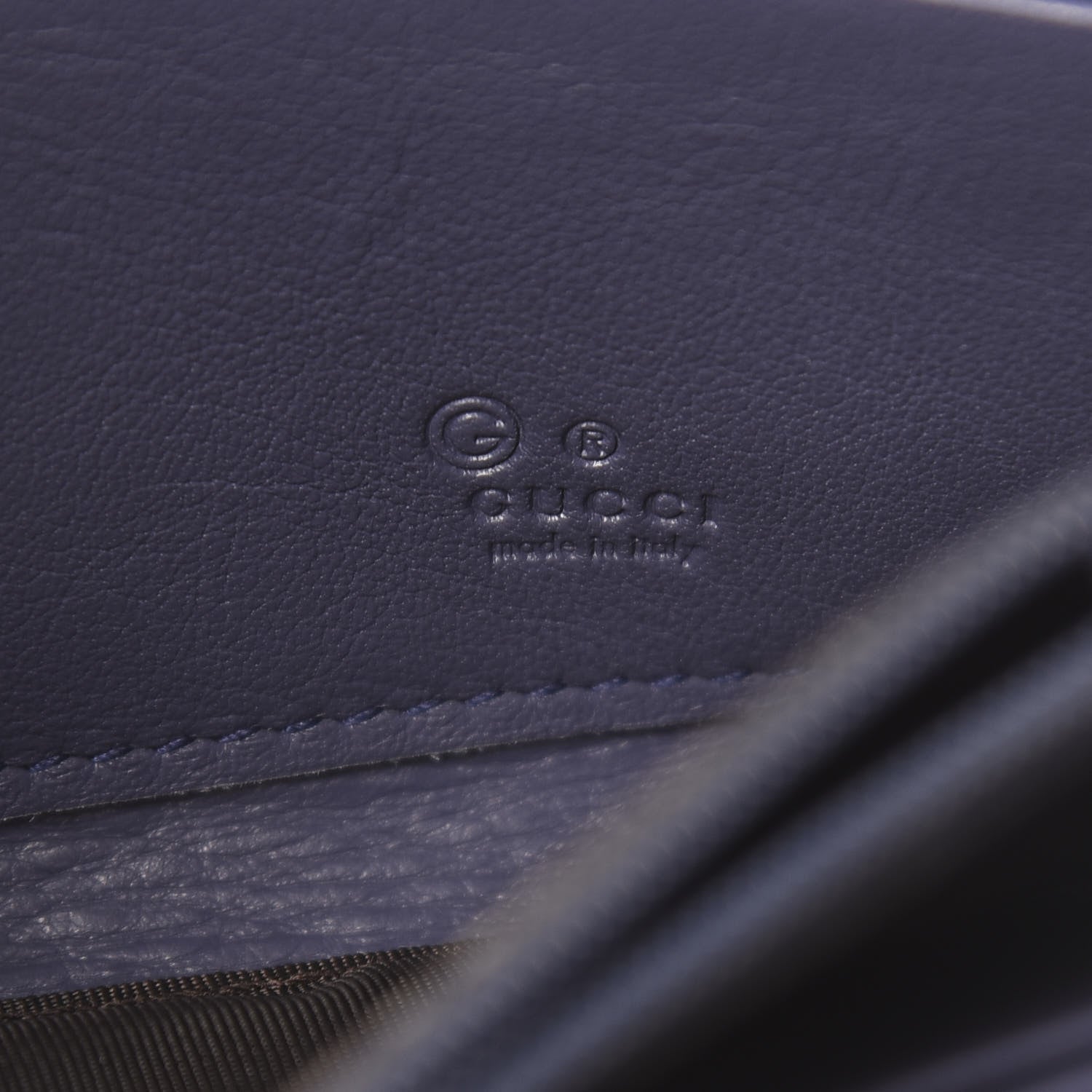 Gucci Guccissima Vitello Tender Donna Long Wallet Blue 7 of 8