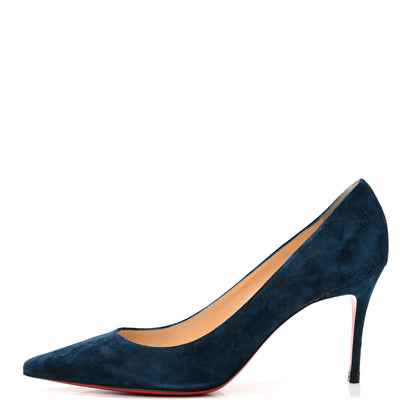 Christian Louboutin Veau Velours Decollete 554 85 Pumps 40.5 Quartz 1 of 10