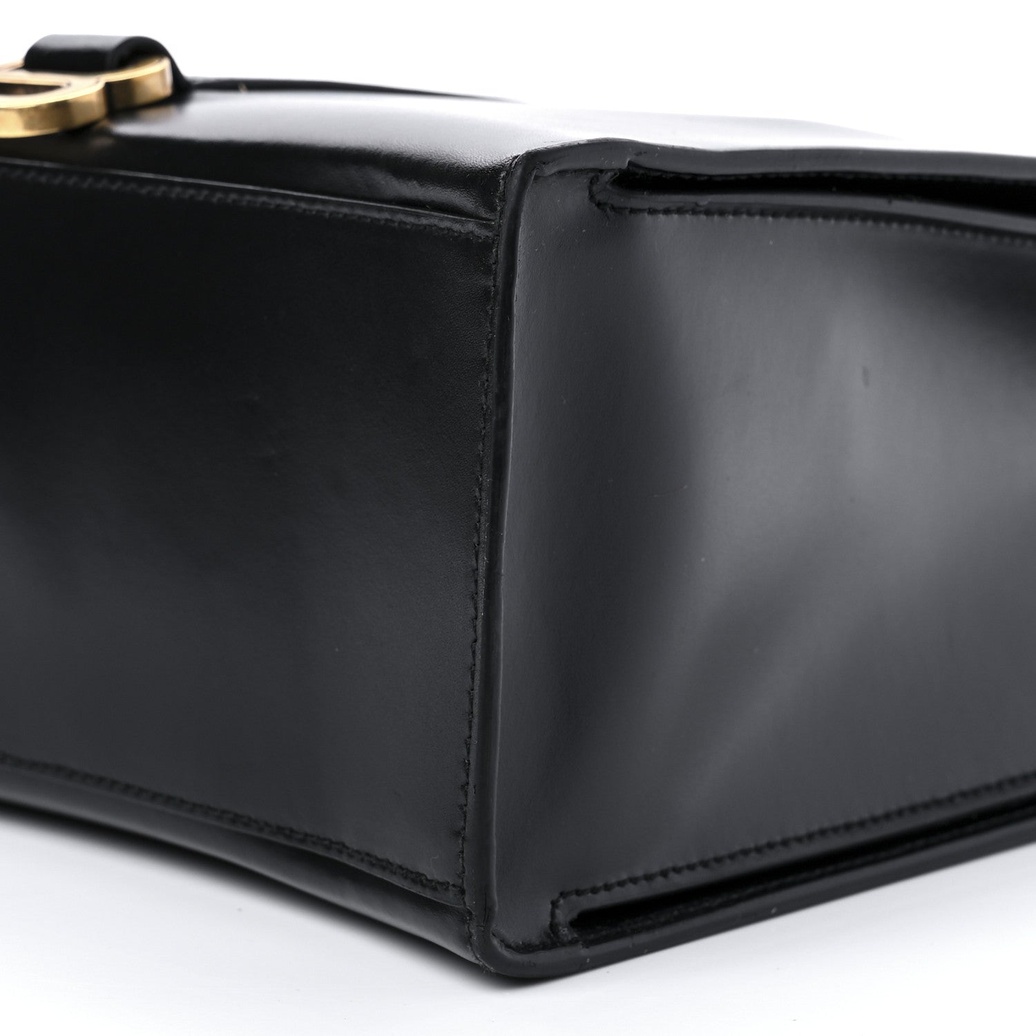 Balenciaga Shiny Box Calfskin Hourglass Tote Black 8 of 8