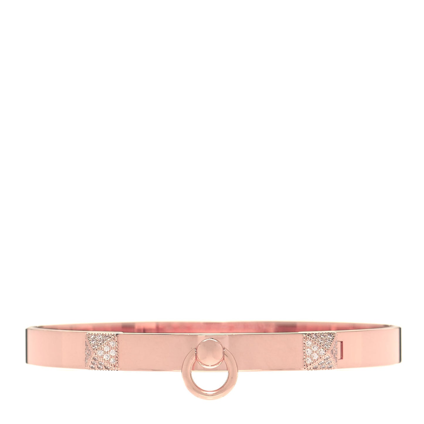 18K Rose Gold Diamond PM Collier De Chien Bracelet ST