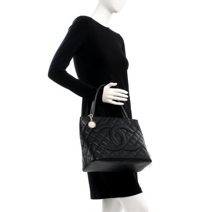 Chanel Caviar Medallion Tote Black 2 of 10
