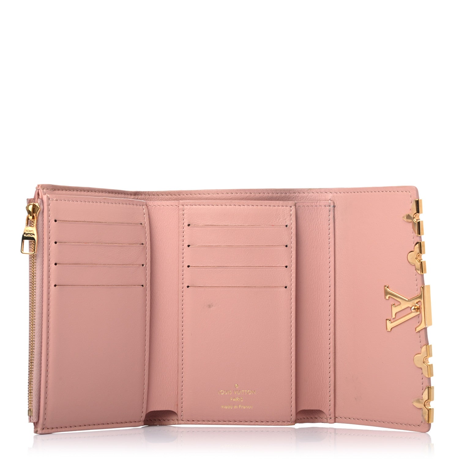 Louis Vuitton Taurillon Embellished Capucines Compact Wallet Magnolia 5 of 7