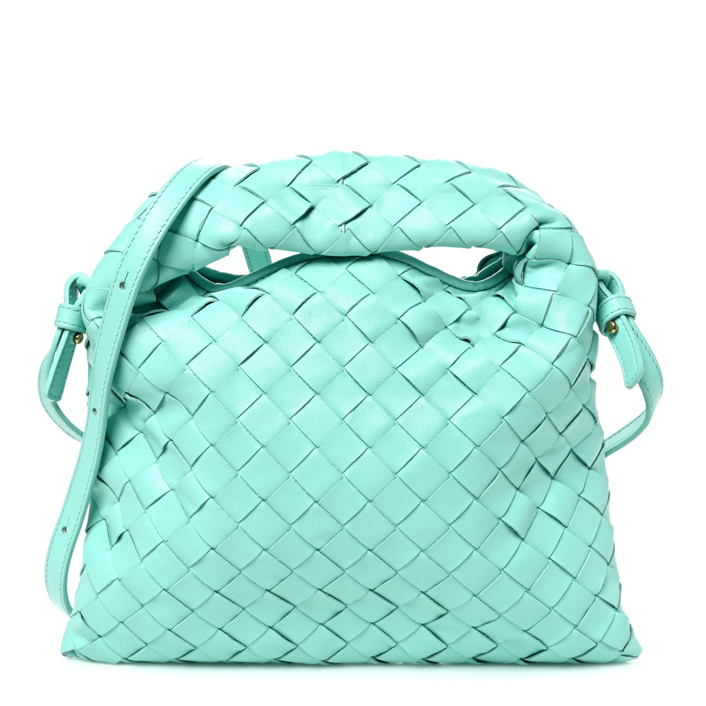 Calfskin Intrecciato Mini Hop Green Oasis