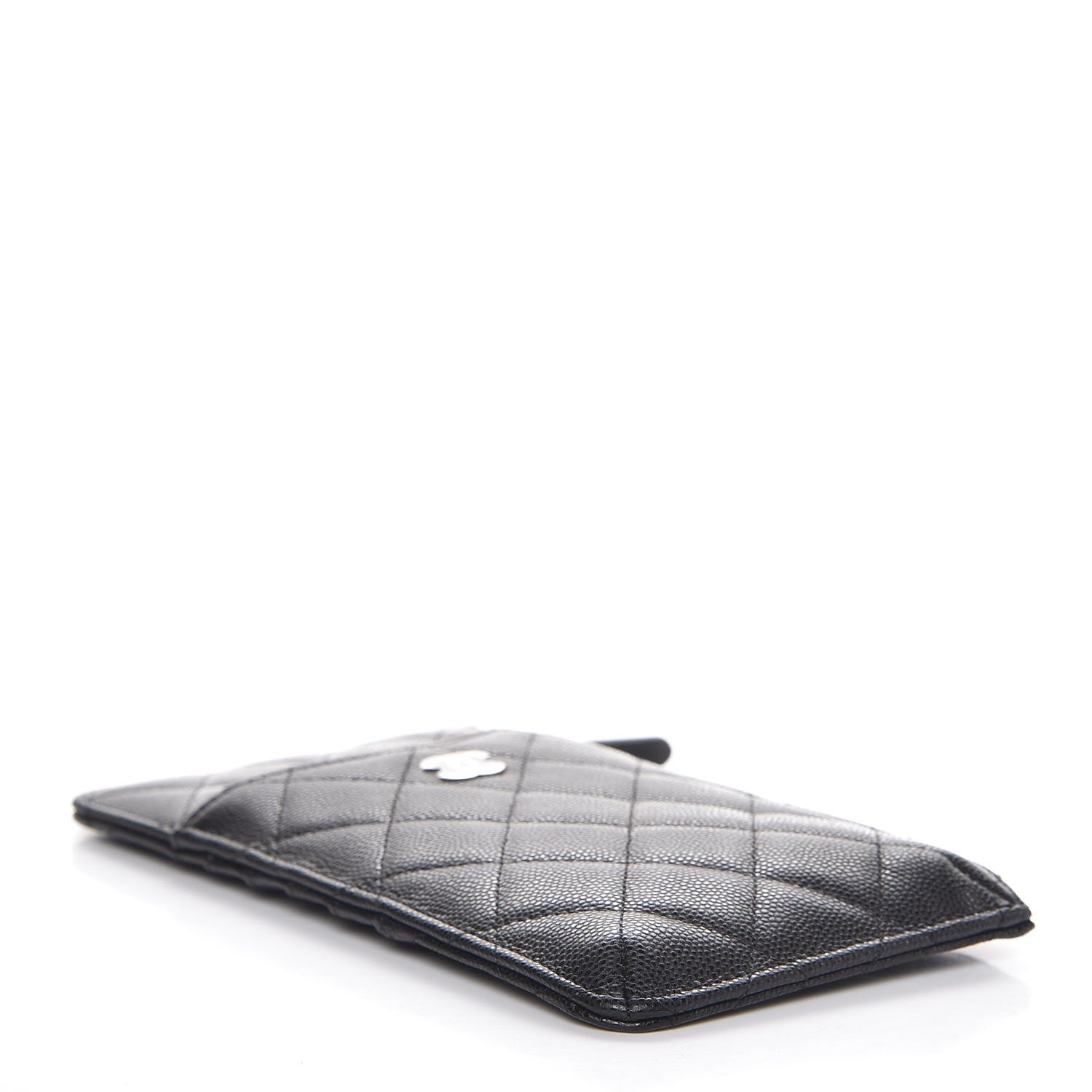 Chanel Caviar Quilted Classic Flat Wallet Pouch Black 4 of 8