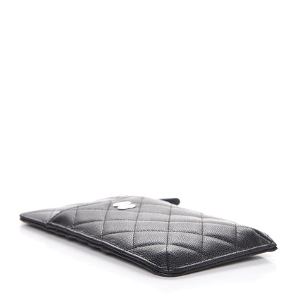 Chanel Caviar Quilted Classic Flat Wallet Pouch Black 4 of 8