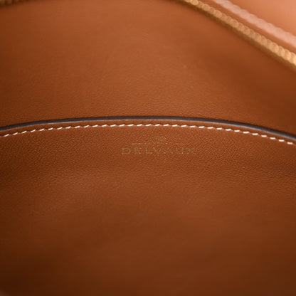 Delvaux Linen Canvas Supple Calfskin Pin Daily Surpique Bucket Naturel 6 of 9
