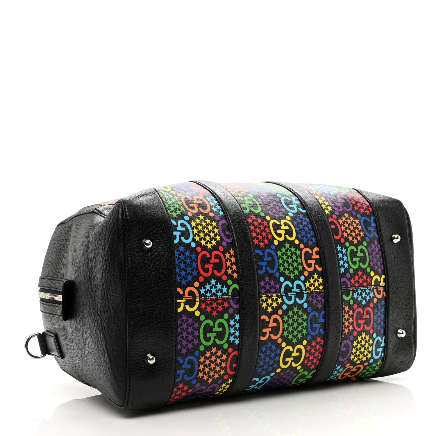 Gucci GG Supreme Monogram Psychedelic Duffle Bag Black Multicolor 3 of 11