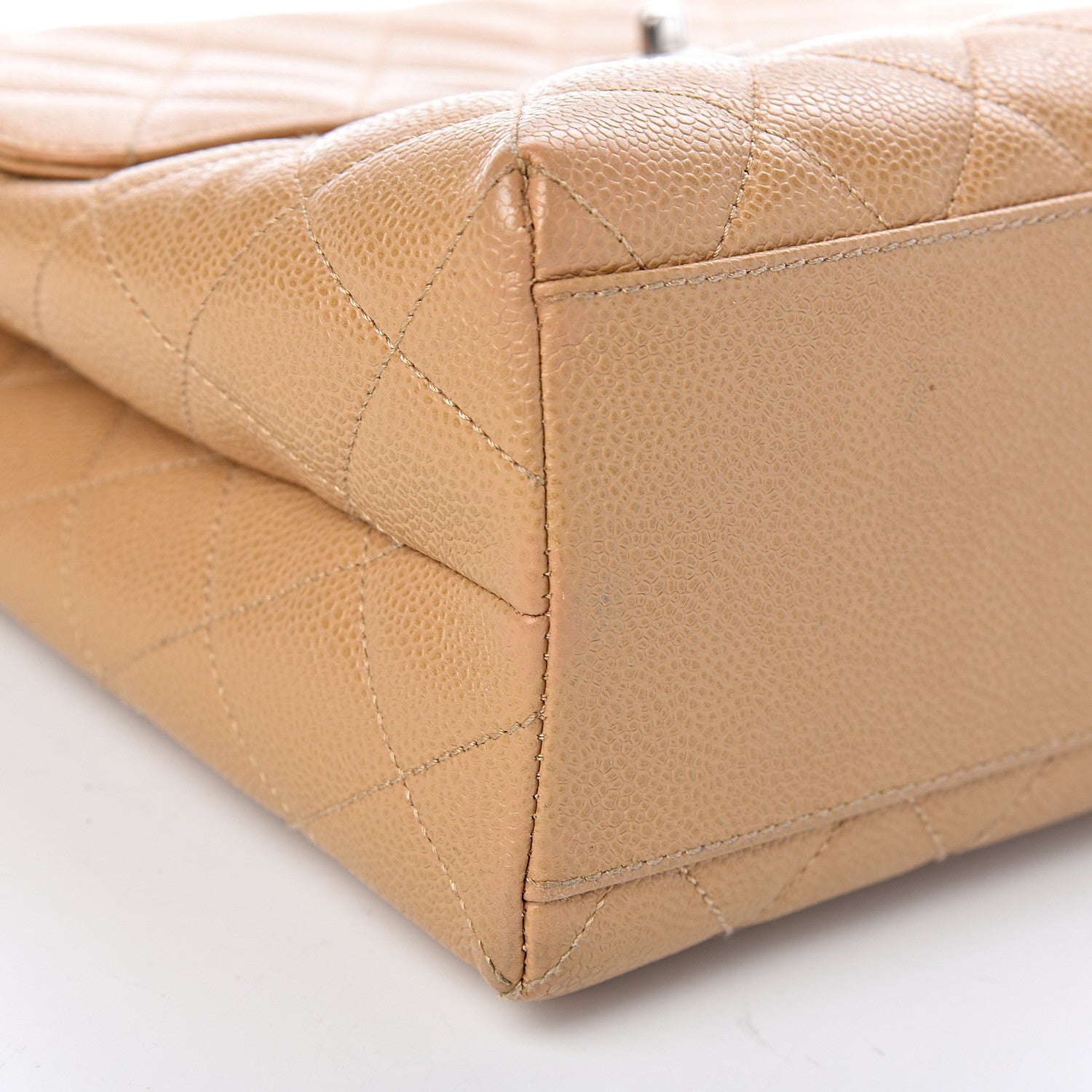 Chanel Caviar Quilted Jumbo Kelly Flap Beige 11 of 17