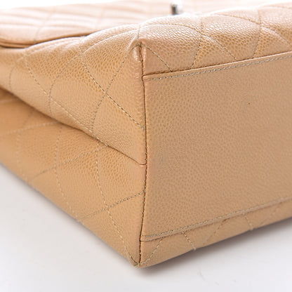 Chanel Caviar Quilted Jumbo Kelly Flap Beige 11 of 17