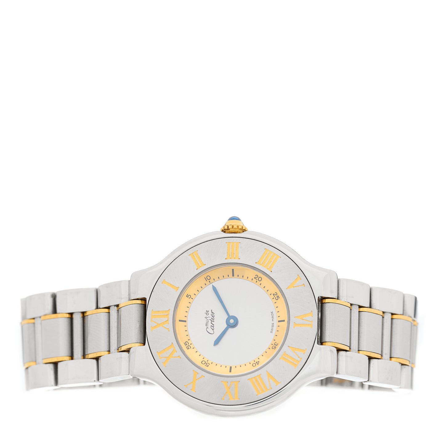 Stainless Steel 18K Yellow Gold 28mm Must De 21 Quartz Watch