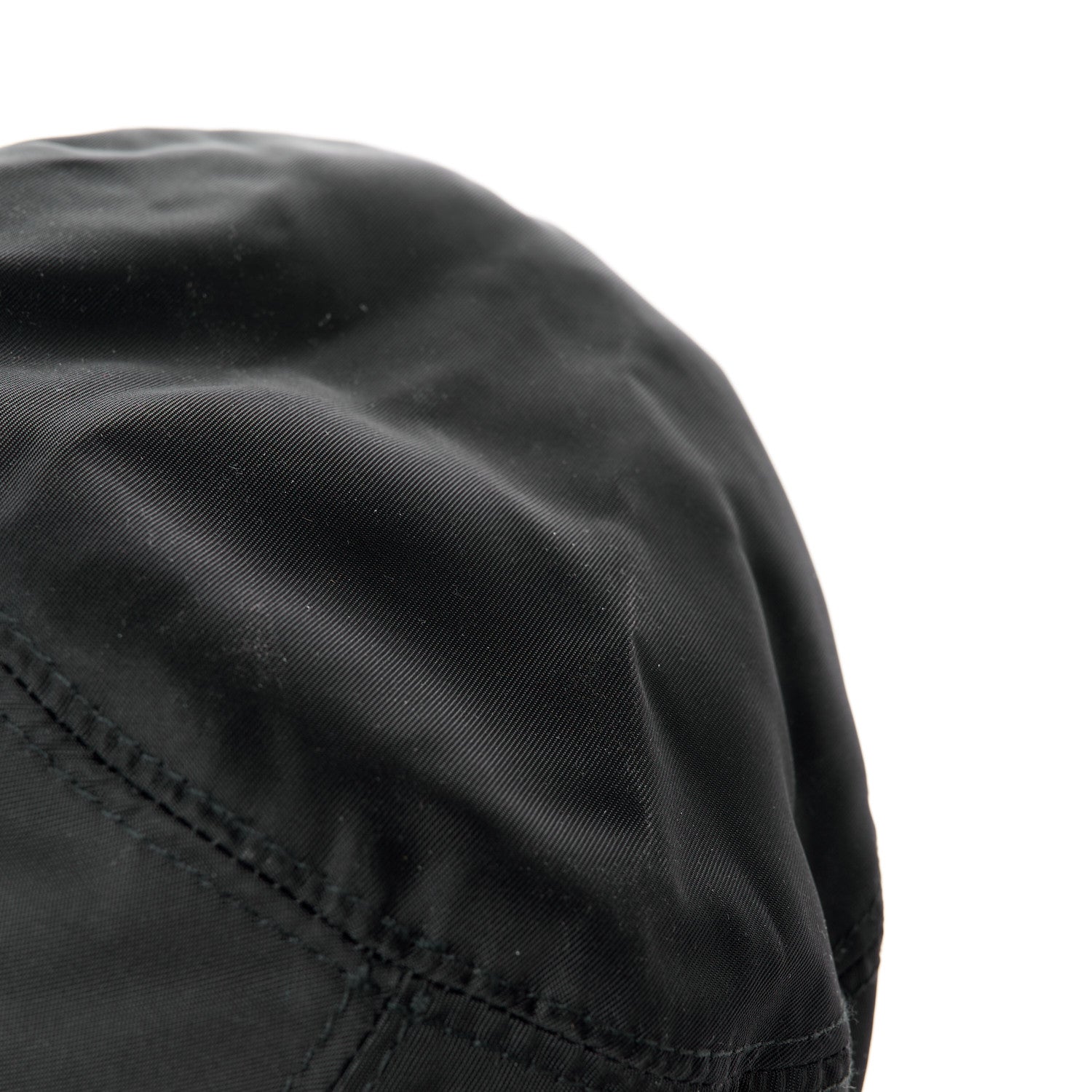 Prada Re-Nylon Metal Triangle Logo Womens Bucket Hat M Black 9 of 9