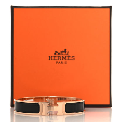 Hermes Enamel Narrow Clic Clac H Bracelet GM Black 5 of 5