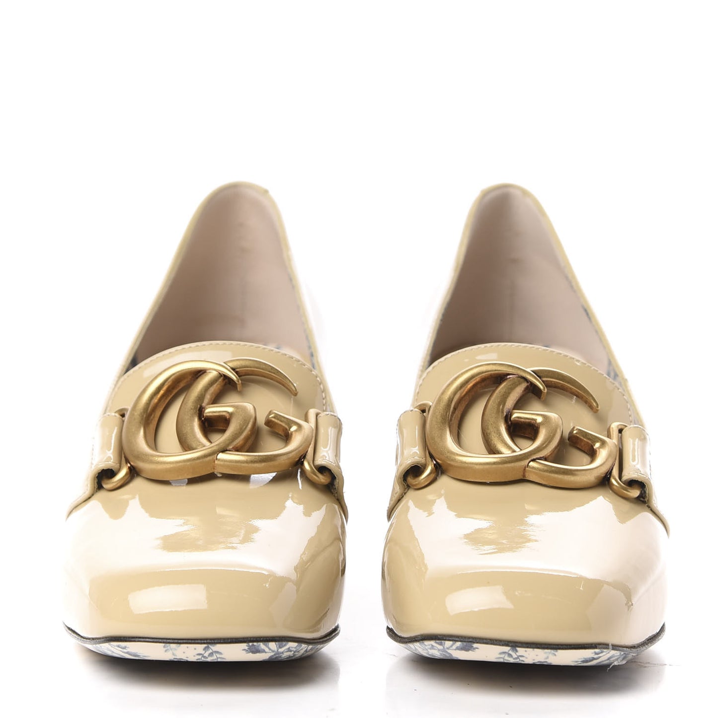Vernice GG Victoire 55mm Loafer Pumps 37 Sand Storm