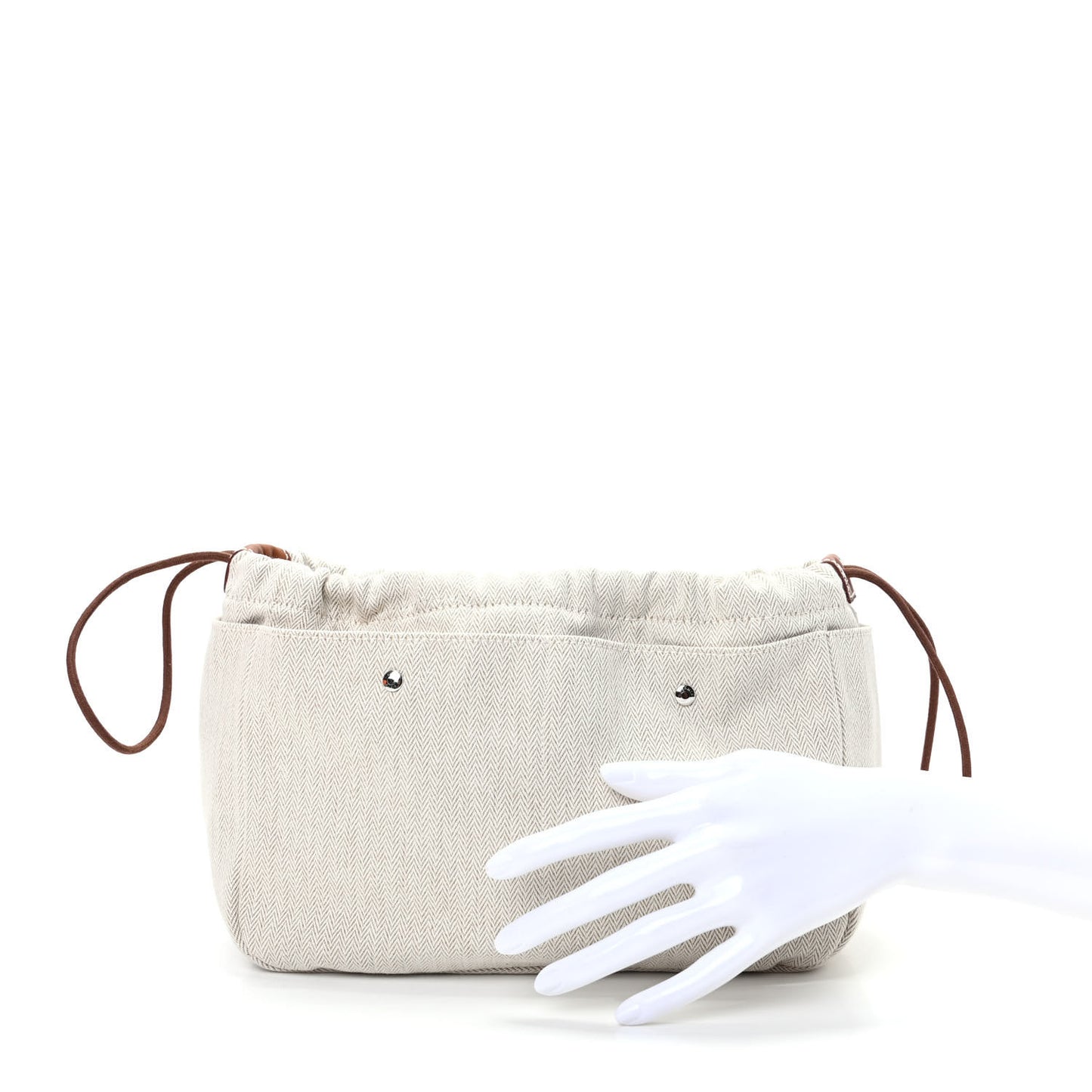 Canvas Barenia Fourbi 25 MM Pouch Naturel Fauve