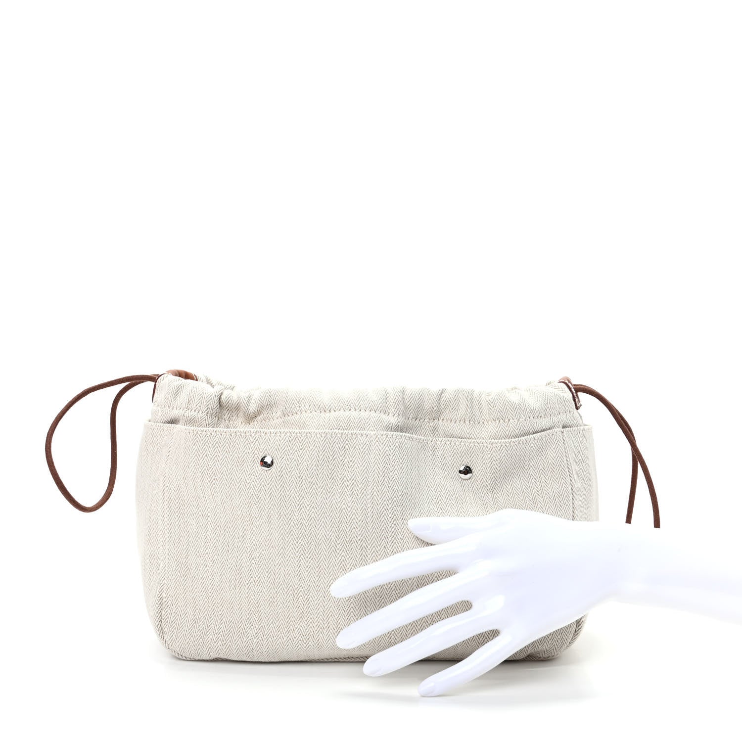 Hermes Canvas Barenia Fourbi 25 MM Pouch Naturel Fauve 2 of 9