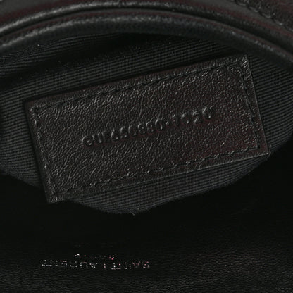Saint Laurent Lambskin Monogram Loulou Puffer Pouch Clutch Black 8 of 8