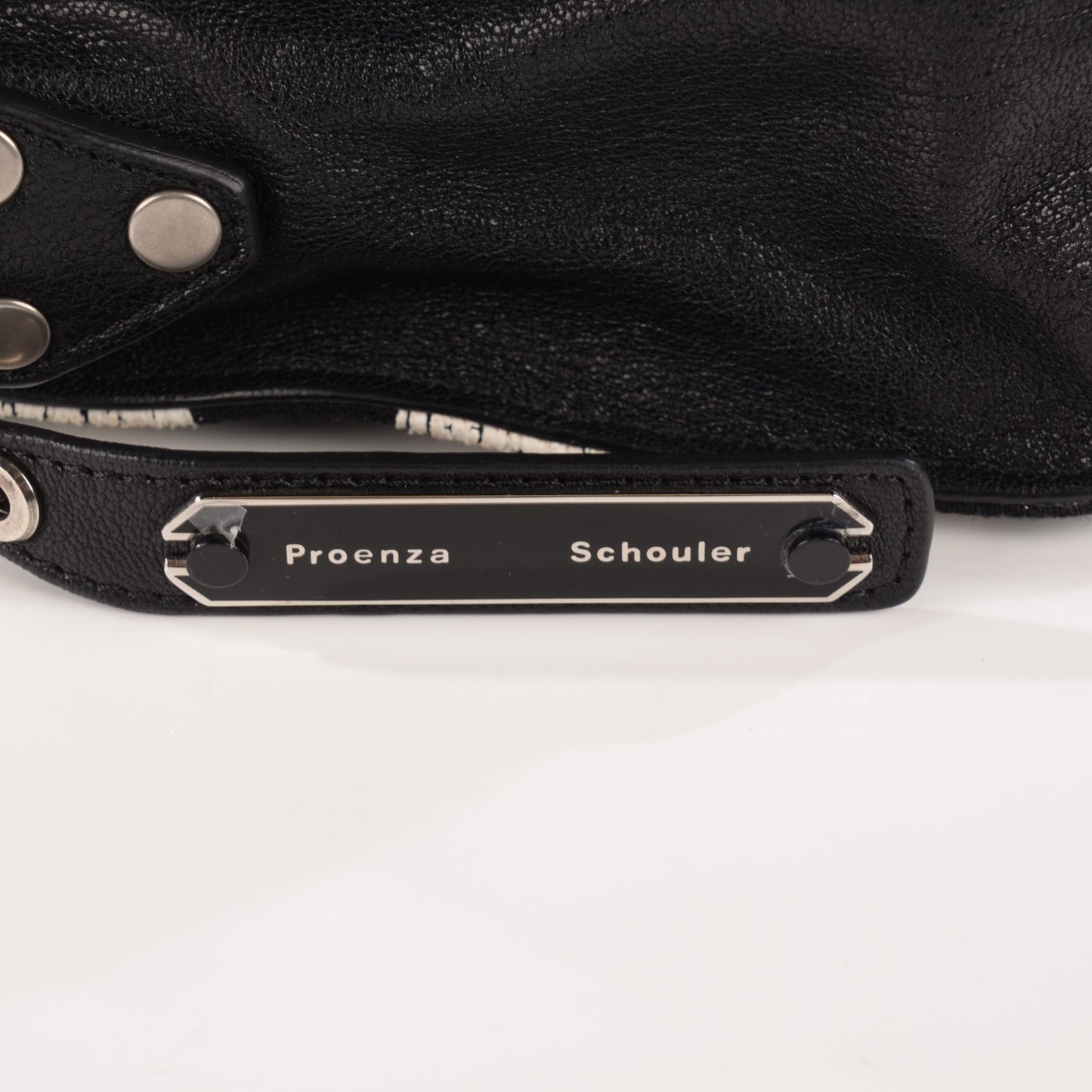 Jacquard Woodblock PS1 Tiny Satchel Black White