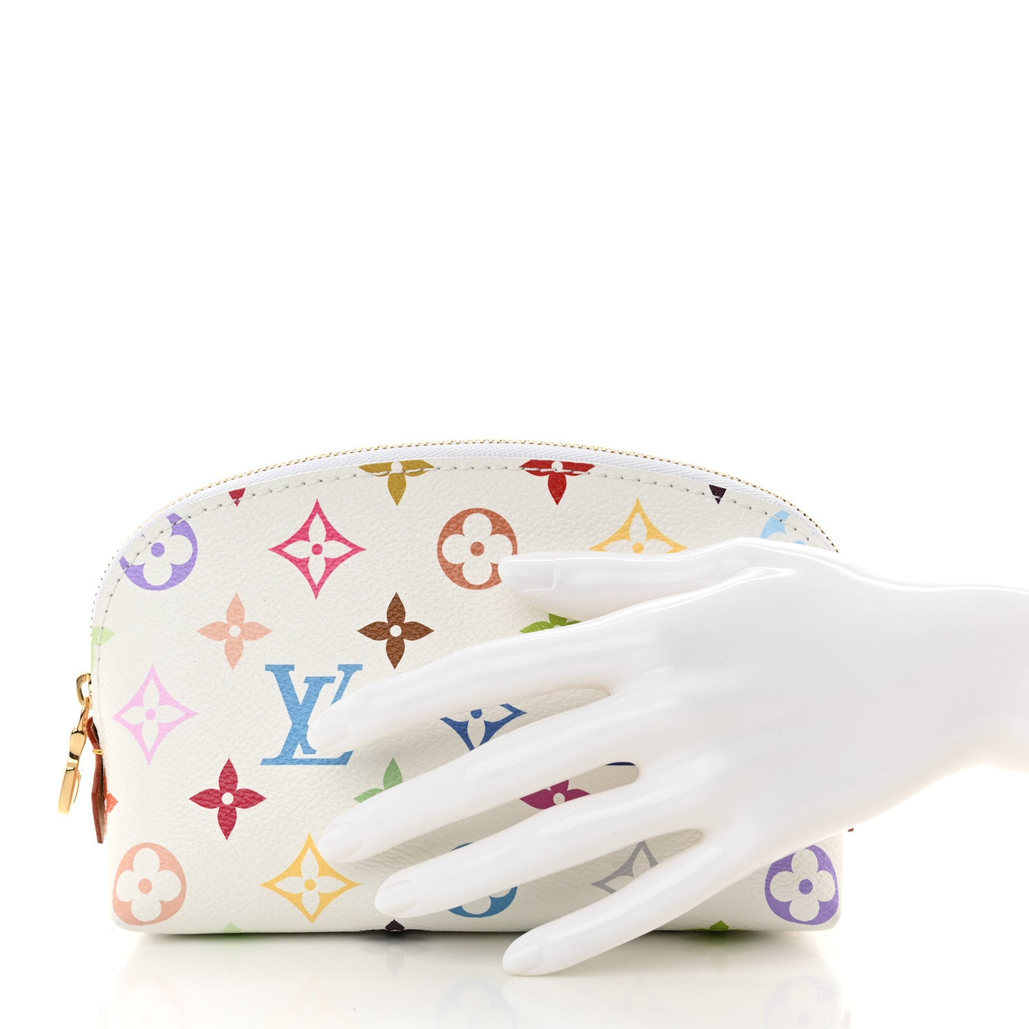 Louis Vuitton LV x TM Monogram Multicolor Cosmetic Pouch PM White 2 of 10