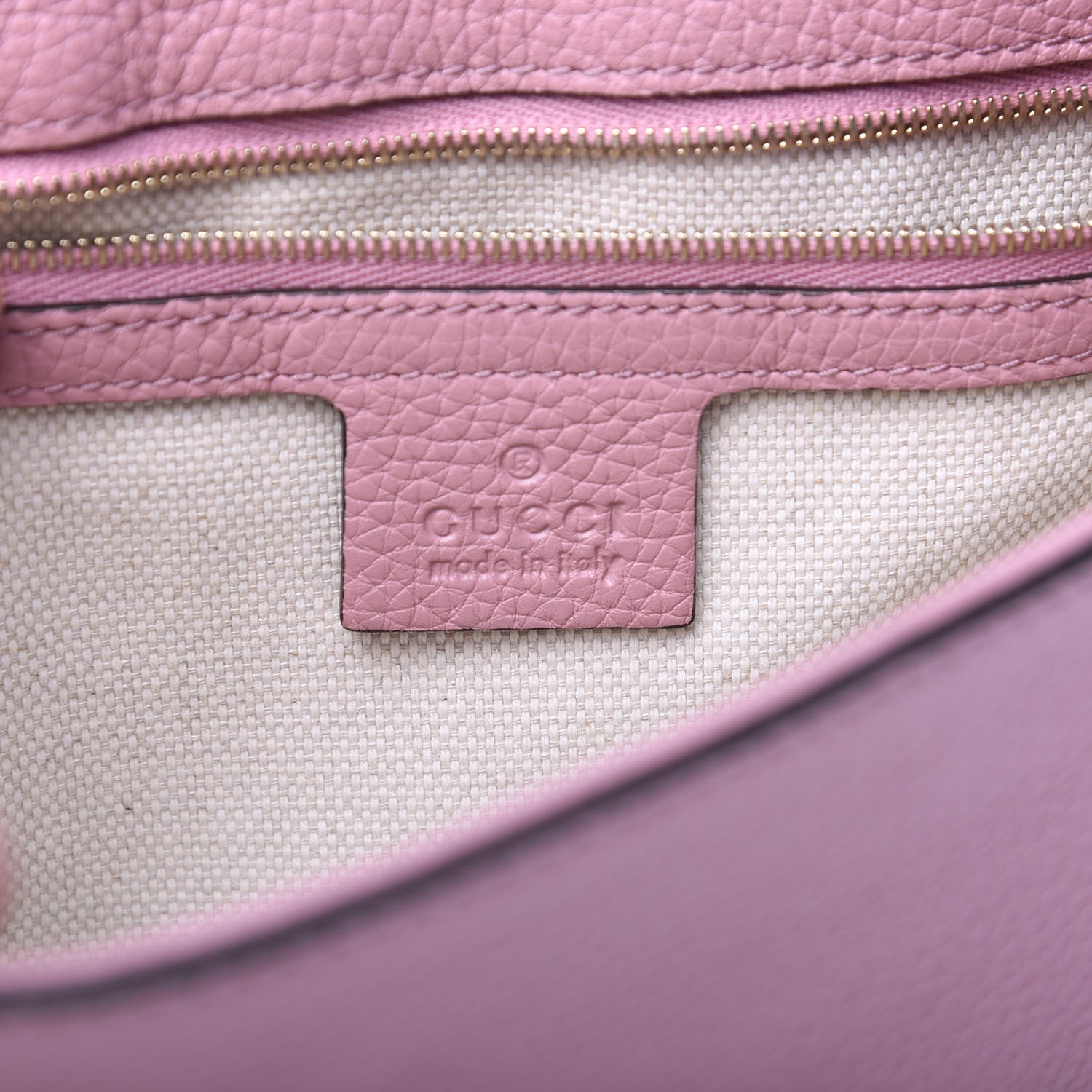 Gucci Pebbled Calfskin Medium Soho Flap Crossbody Pink 8 of 11