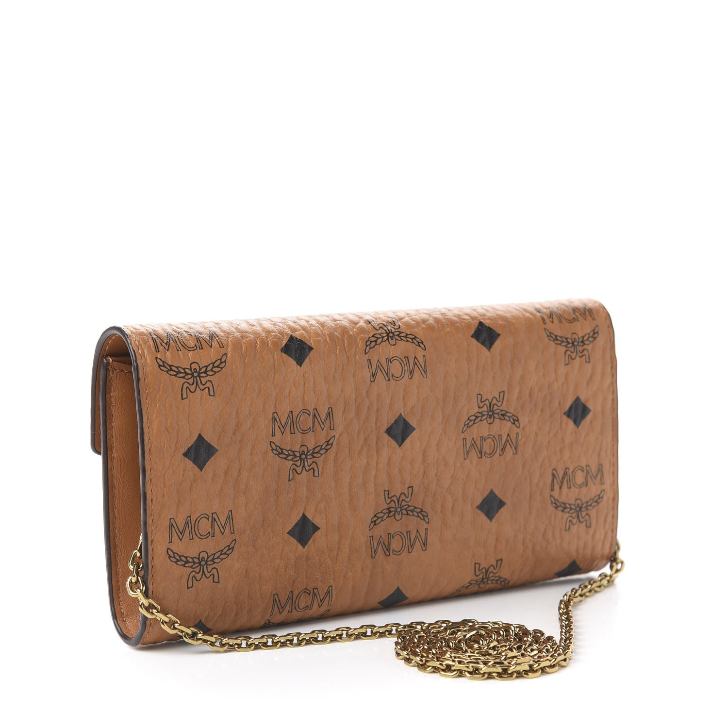 MCM Visetos Large Patricia Wallet On Chain Cognac 2 of 9