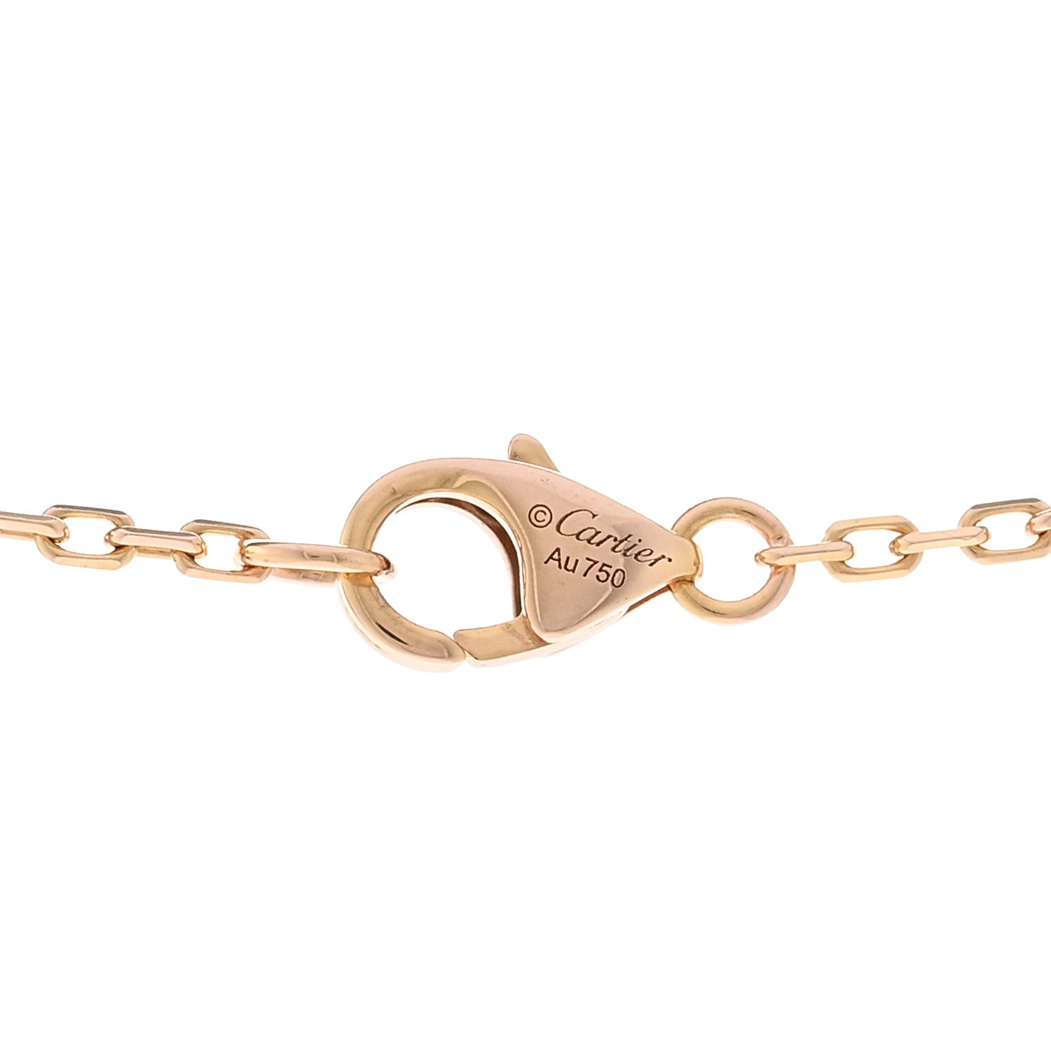 Cartier 18K Pink Gold Diamond Interlocking LOVE Paved Necklace 4 of 5