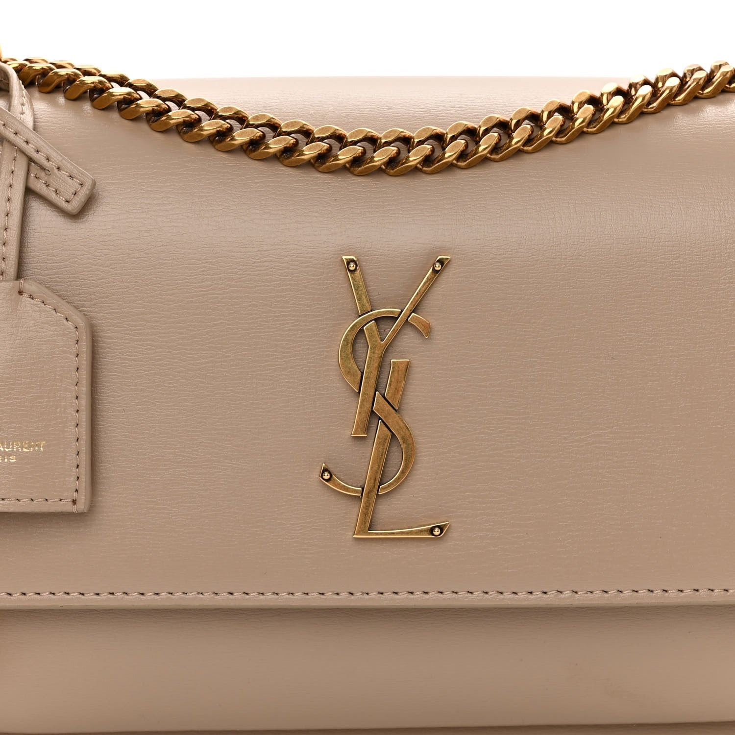 Saint Laurent Calfskin Medium Monogram Sunset Dark Beige 8 of 11