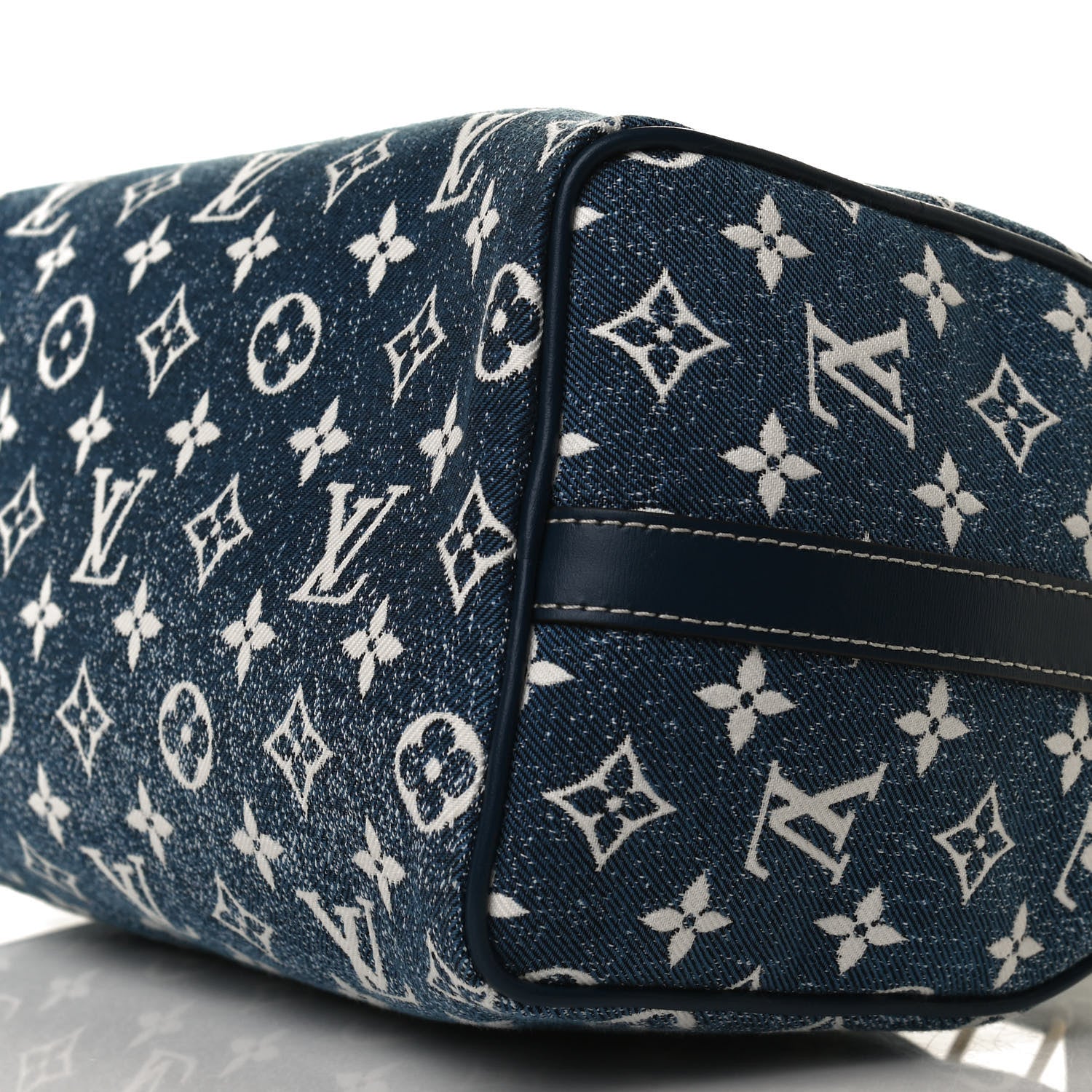Louis Vuitton Monogram Jacquard Denim Speedy Bandouliere 25 Bleu 10 of 15
