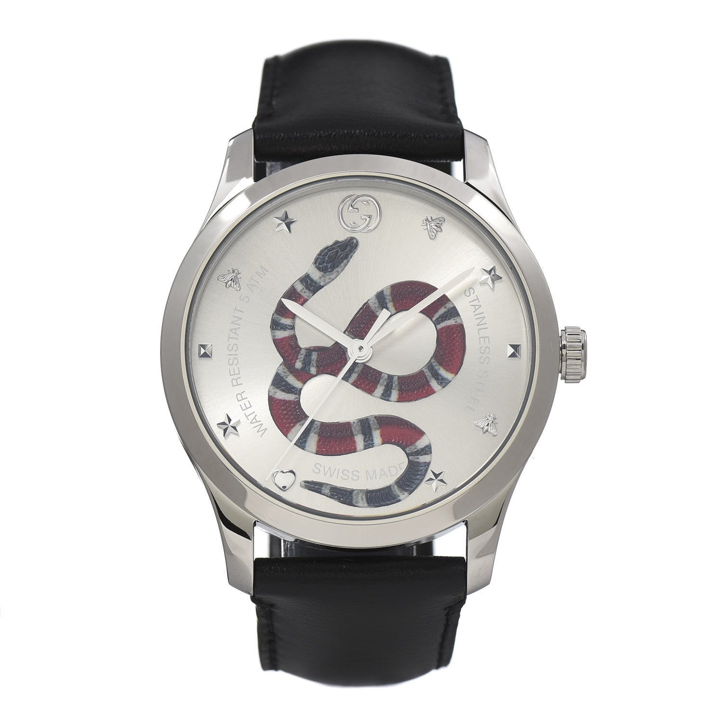 Stainless Steel Calfskin 38mm G-Timeless Snake Quartz Watch