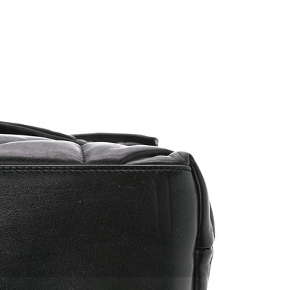 Saint Laurent Lambskin Quilted Monogram Monochrome Small Loulou Puffer Chain Satchel Black 12 of 15
