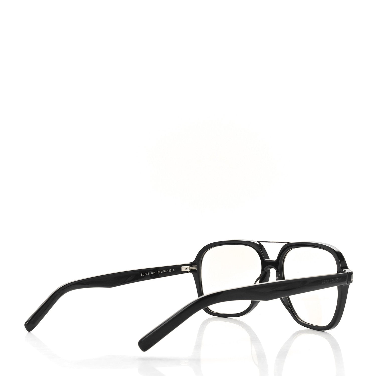 Saint Laurent Acetate Geometric Aviator Sunglasses SL 545 Black 4 of 8