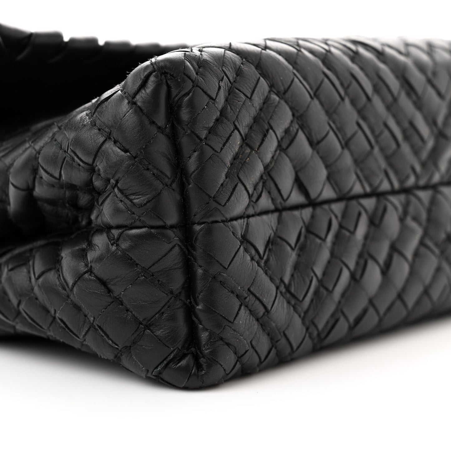Nappa Intrecciato Baby Olimpia Shoulder Bag Black