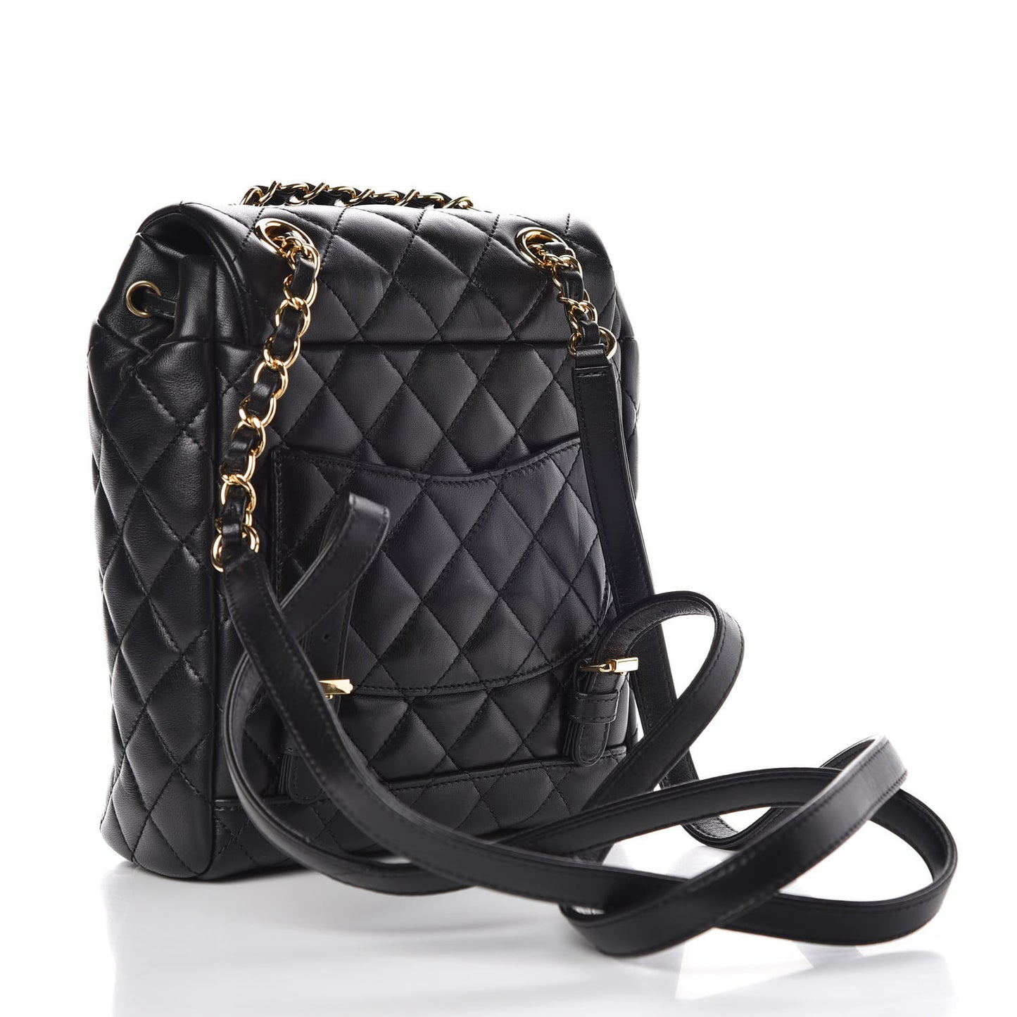 Calfskin Quilted Mini Urban Spirit Backpack Black
