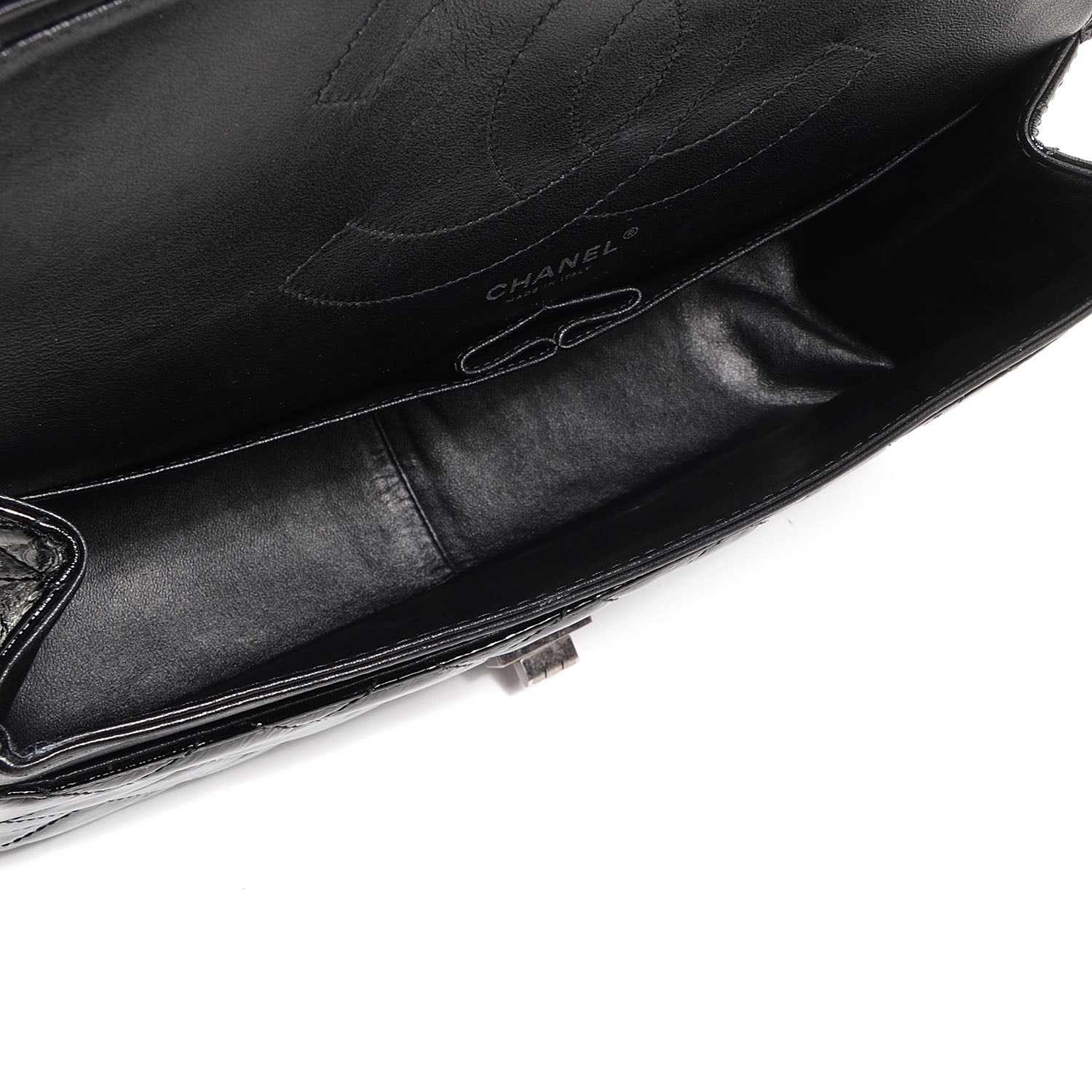 Chanel Distressed Patent 2.55 Reissue 227 Black 5 of 9