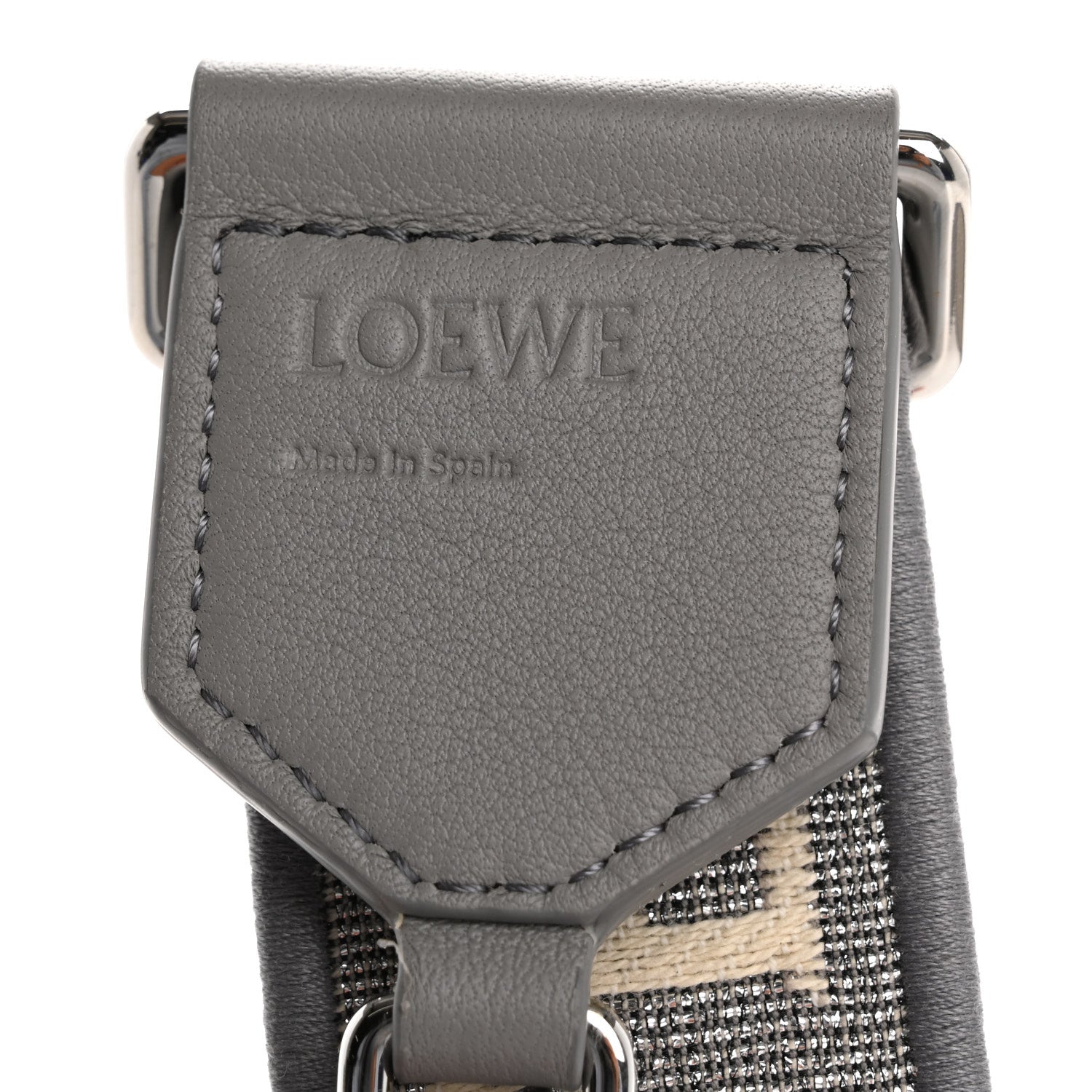 Loewe Calfskin Jacquard Anagram Strap Silver 4 of 6