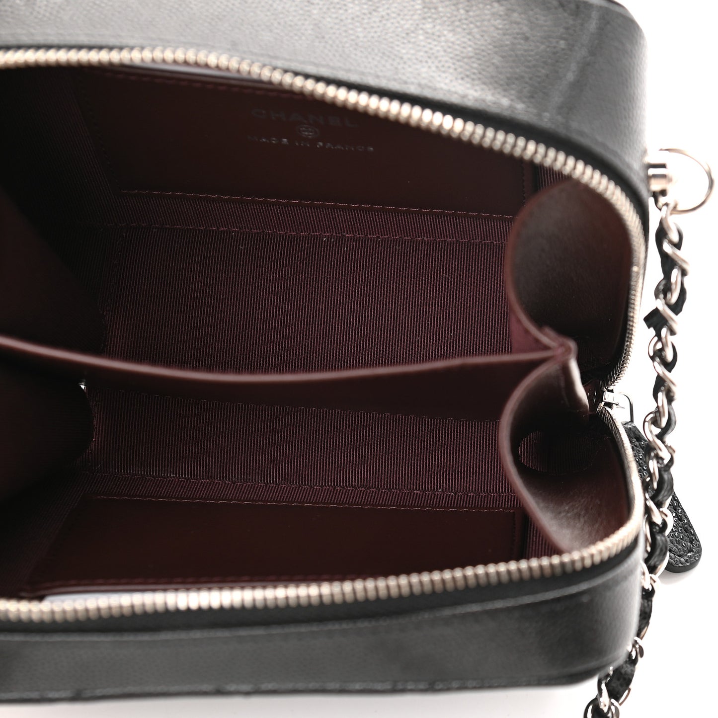 Caviar Quilted Camera Bag Black