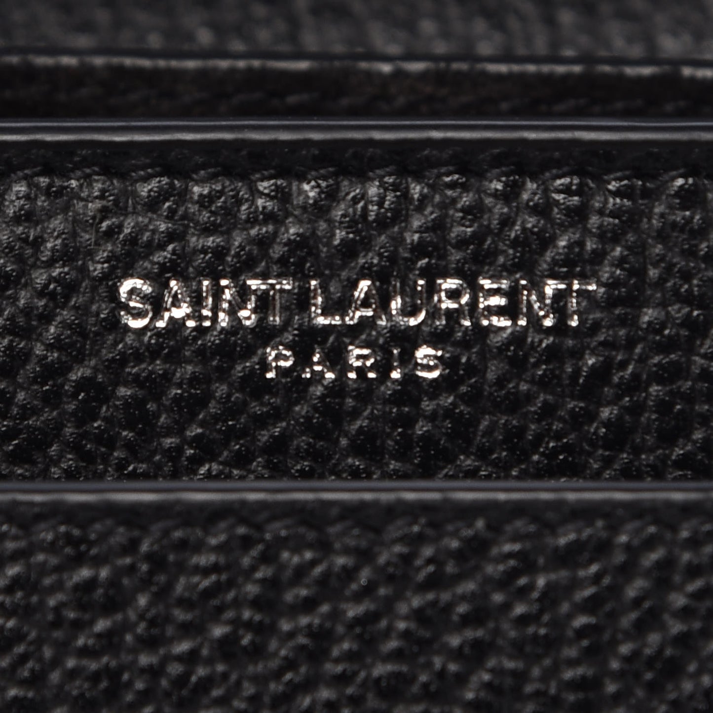 Grained Calfskin Medium Monogram Sunset Satchel Black