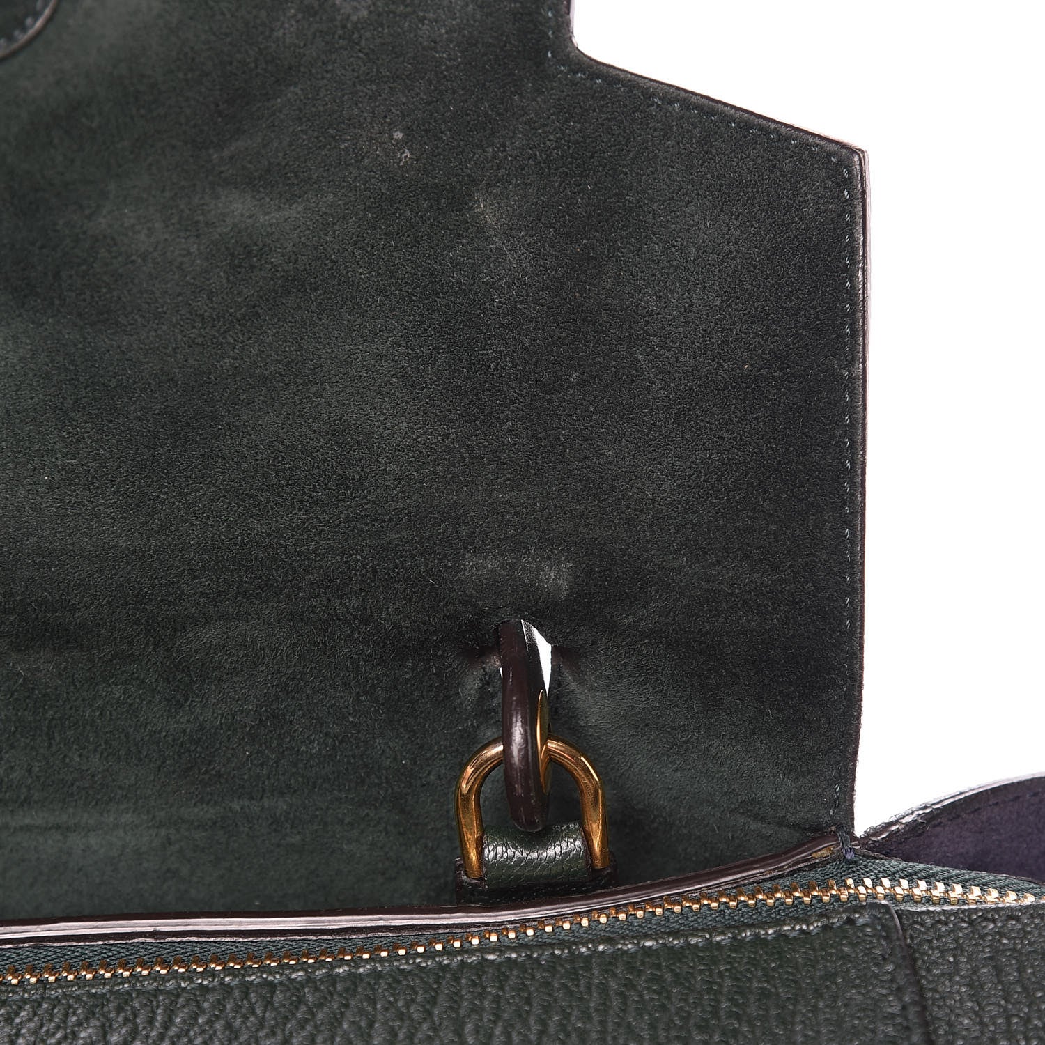 Celine Goatskin Smooth Calfskin Mini Belt Bag Dark Green 11 of 18