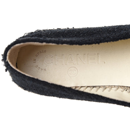 Chanel Fabric Patent Calfskin CC Espadrilles 36 Black 9 of 12