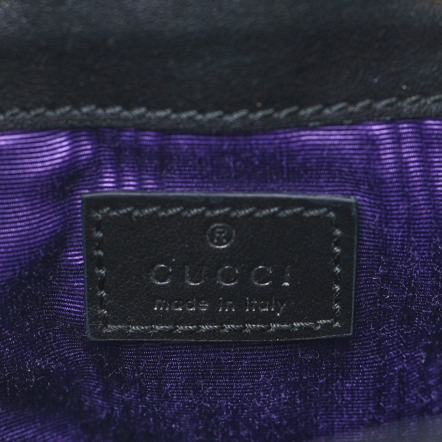 Gucci Nylon Calfskin Enamel GG Matelasse Bucket Bag Black 6 of 10