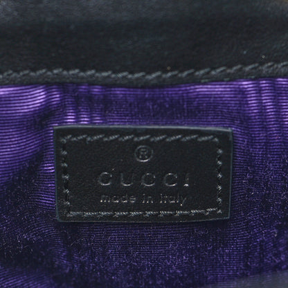 Gucci Nylon Calfskin Enamel GG Matelasse Bucket Bag Black 6 of 10
