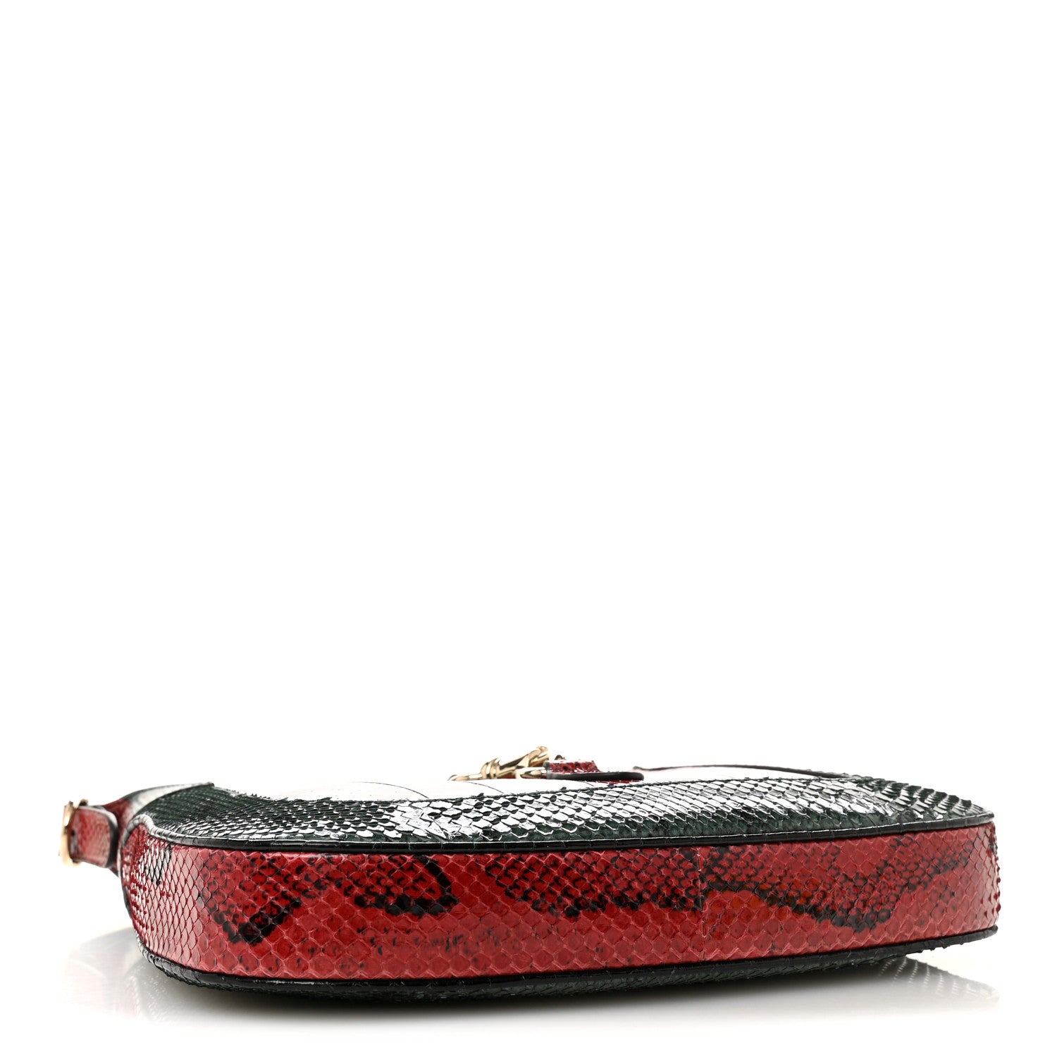 Gucci Snakeskin Web Small Jackie 1961 Hobo Green 4 of 14