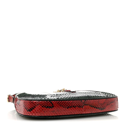 Gucci Snakeskin Web Small Jackie 1961 Hobo Green 4 of 14