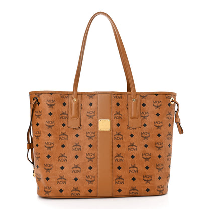 MCM Visetos Medium Liz Reversible Shopper Tote Cognac 2 of 16