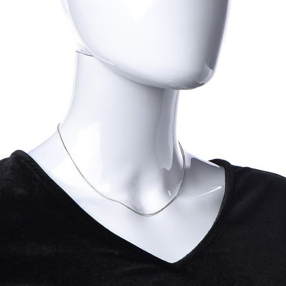 Van Cleef & Arpels 18K White Gold Trace Chain Necklace 2 of 6