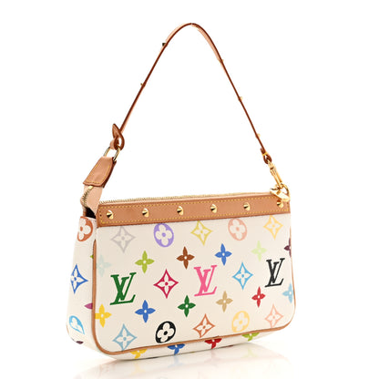Louis Vuitton Monogram Multicolor Pochette Accessories White 3 of 11