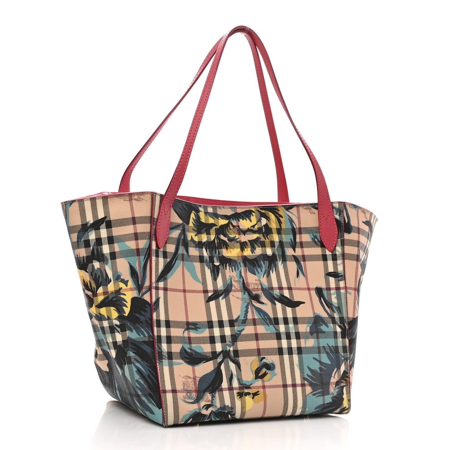 Haymarket Check Floral Print Small Canterbury Tote Pink