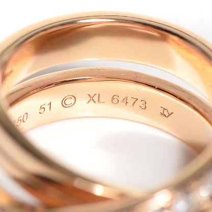 Cartier 18K Pink Gold Diamond Paris Nouvelle Vague Ring 51 5.75 6 of 6