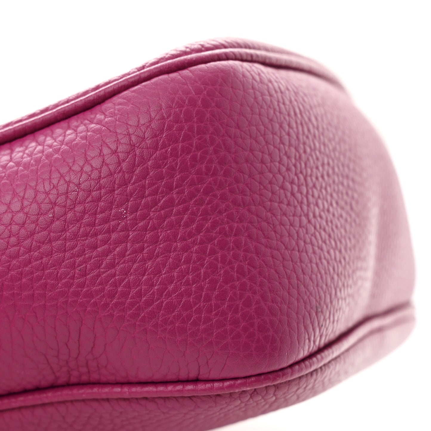 Pebbled Calfskin Small Soho Disco Bag Bright Bouganville