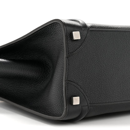Celine Drummed Calfskin Micro Luggage Black 15 of 19