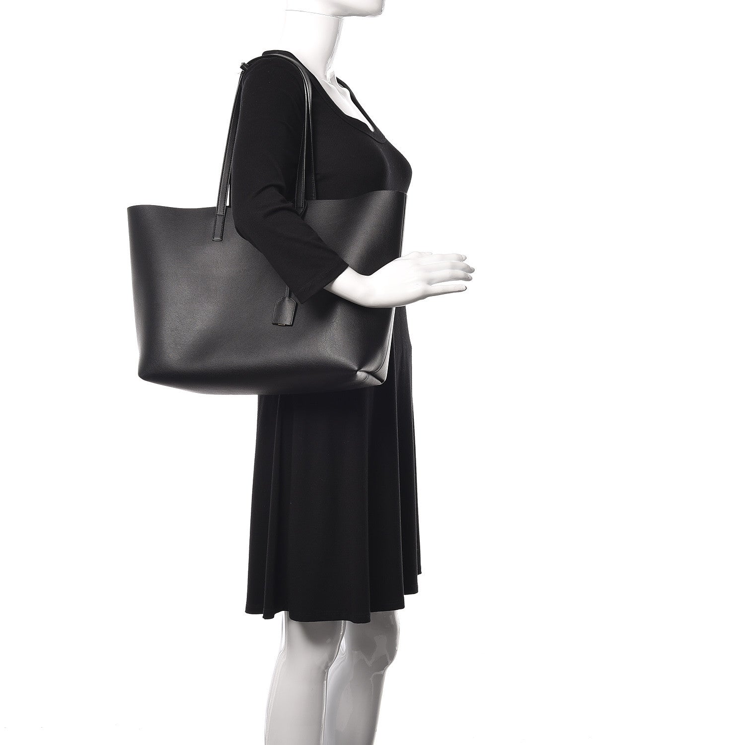 Saint Laurent Calfskin Large Shopping Tote Black 3 of 11